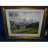 A Hamish Grant signed Oil painting of a view in North Wales.
