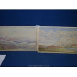 Two watercolours of the Polar Regions, possibly late 19th Century, no visible signatures,