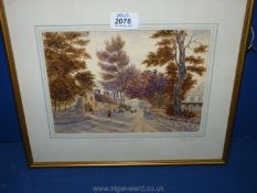 A framed and mounted Watercolour depicting Norton near Swansea signed in pencil in margin A.