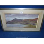 A framed and mounted Watercolour, no visible signature, label verso Anthony Kerr "By Llangorse Lake,