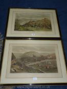 A pair of antique hare hunting Prints by R.G. Reeve 1836, 29" x 22".