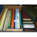 A box of books including Rupert Annuals, House Plants, Readers Digest, etc.