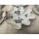 A hand painted Herrend porcelain dish