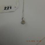 A 9ct white gold and diamond pendant on chain