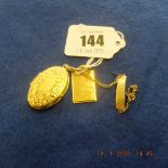 A 9ct yellow gold locket,