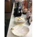Assorted pottery and a glass bottle, Carlton Ware,