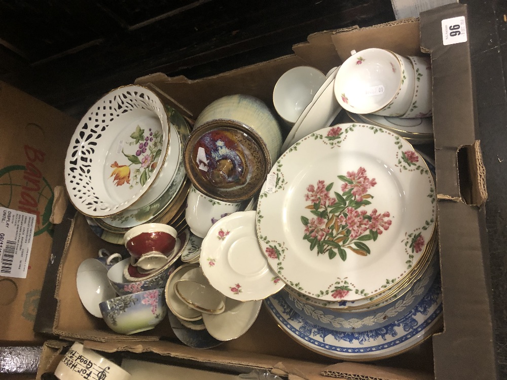 A quantity of assorted trios and other items of chinaware