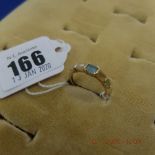 An 18ct gold multi gem ring size O