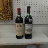 Two bottles of vintage wine