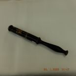 A Victorian bowling truncheon, ribbed handle, 37.