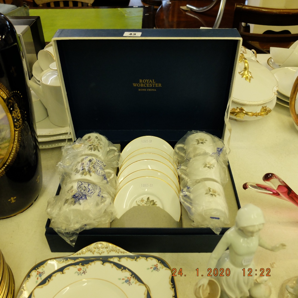 A boxed Royal Worcester coffee set