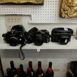 A small quantity of assorted cameras