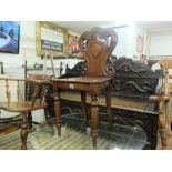 A 19th century mahogany hall chair