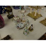 A small group of assorted porcelain including Dresden a/f