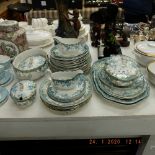 A haddon blue and white dinner set