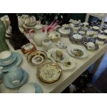A small assortment of continental porcelain including Kaiser and Limoges