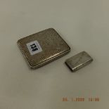 A German silver cigarette case and vesta (a/f) with WW1 inscription