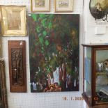 An oil on canvas Tarzan & Jane