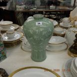 An oriental green vase