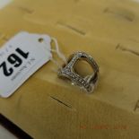 A 14ct white gold and diamond ring size I