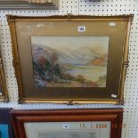 A pair of Victorian Scottish watercolours Loch Lomond & Loch Awe signed Malcolm Marshall