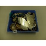 A collection of silver and silver plated items