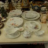 A Rosenthal floral decorated porcelain part dinner set