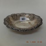 A hallmarked silver dish London 1951 weight 118 grams