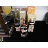 Ten assorted bottles of drink including a bottle of Veuve Cliquet champagne, Ballentines whisky,