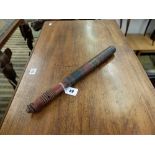 A William IV truncheon, Bath coat of arms, Mayor of Bath, ribbed handle,