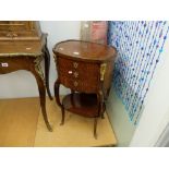 A fine quality French parquetry chest of three drawers with ormolu mounts circa 1900 width 45cm