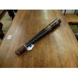 A rare 19th century North Midland railway ribbed handled truncheon,