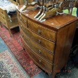 A 19th century mahogany bow fronted chest of drawers