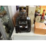 A caved wood Buddha