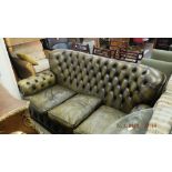 A leather upholstered sofa,