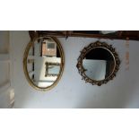 Two gilt framed mirrors