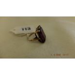 A 9ct gold gem set ring size M as found