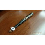 A rare 19th century North Midland railway ribbed handled truncheon,