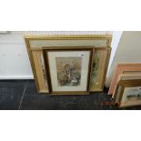 Three framed watercolours