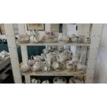 A floral decorated porcelain part coffee set