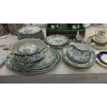 A haddon blue and white dinner set