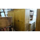 A light oak single wardrobe