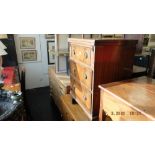 A mahogany chest of drawers