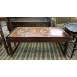 A 1970s tile top table