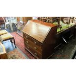 An inlaid mahogany bureau width 91cm height 104cm depth 52cm