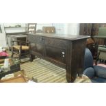 An 18th century oak coffer