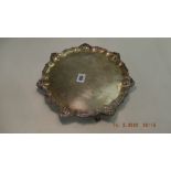 A hallmarked silver salver