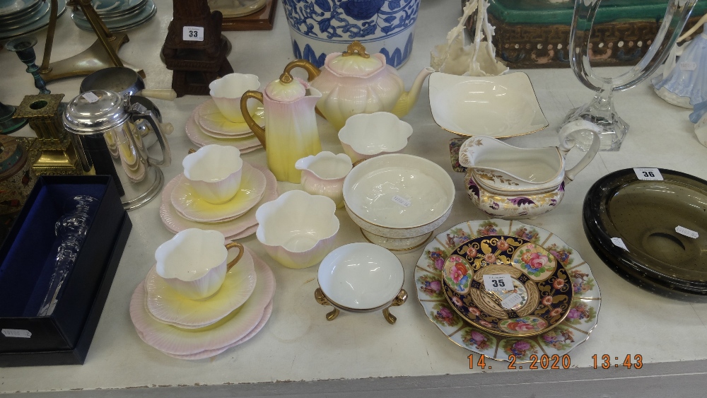 A quantity of assorted china including a tea set