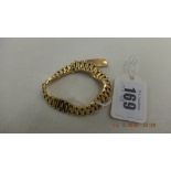 An 18ct yellow gold bracelet,