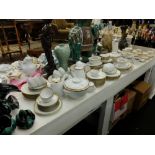 A Rosenthal porcelain dinner set with gilt rim